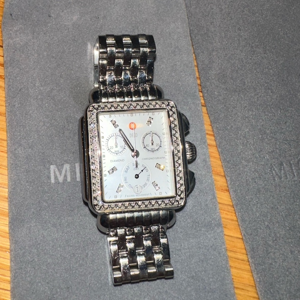 Michele deco diamond watch